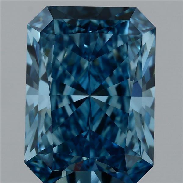5.08ct Radiant FANCY VIVID BLUE VS1 Lab Created Diamond