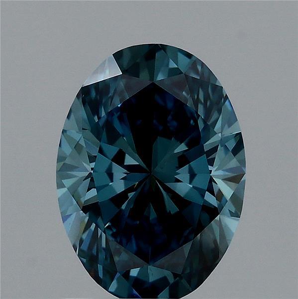 1.36ct Oval FANCY VIVID BLUE VS1 Lab Created Diamond