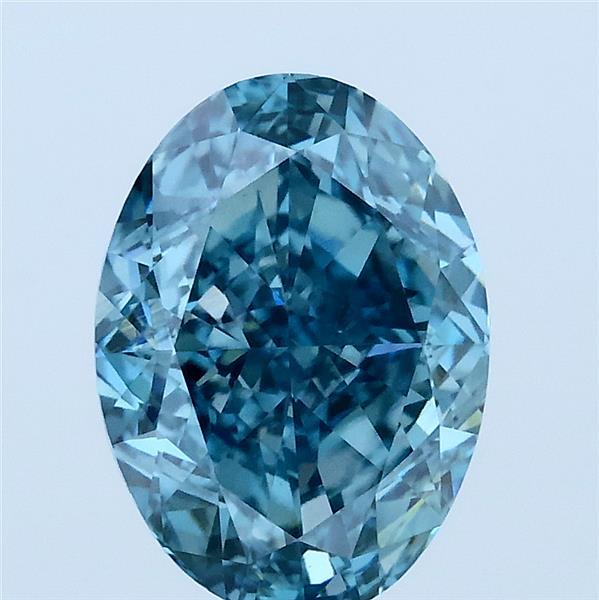 2.81ct Oval FANCY VIVID BLUE VS1 Lab Created Diamond
