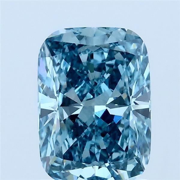 1.5ct Cushion FANCY VIVID BLUE VVS2 Lab Created Diamond