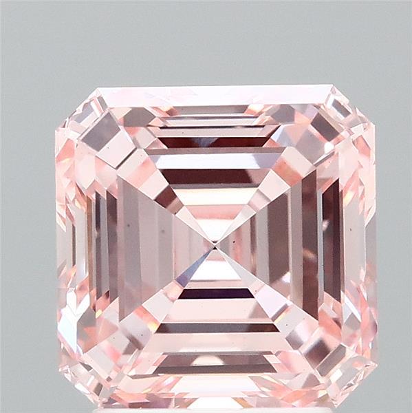 3.03ct Asscher FANCY INTENSE PINK VS1 Lab Created Diamond