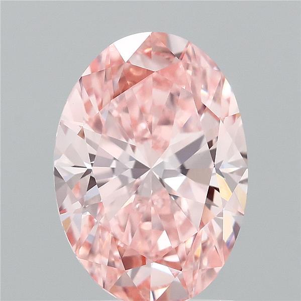 2.03ct Oval FANCY VIVID PINK VVS2 Lab Created Diamond
