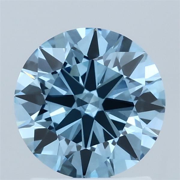 1.5ct Round FANCY VIVID BLUE VS2 Lab Created Diamond