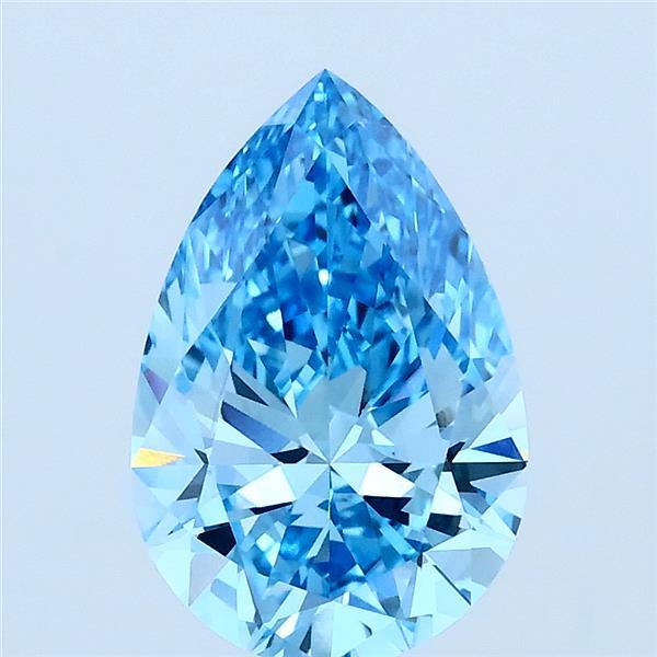 1.91ct Pear FANCY VIVID BLUE VS1 Lab Created Diamond