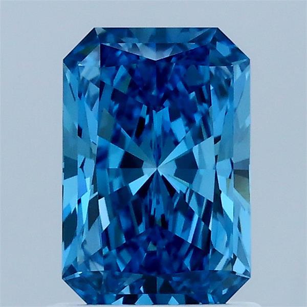 1.17ct Radiant FANCY VIVID BLUE VVS2 Lab Created Diamond
