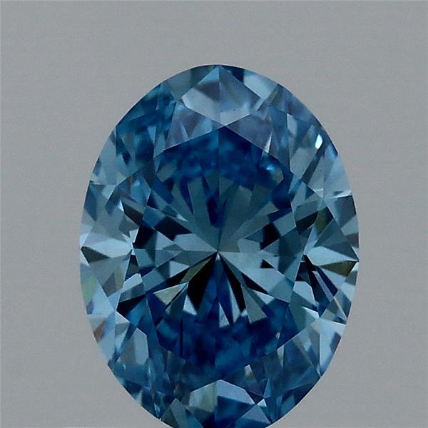 0.75ct Oval FANCY VIVID BLUE VS2 Lab Created Diamond