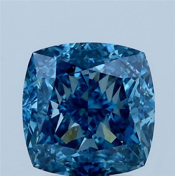 3.01ct Cushion FANCY VIVID BLUE VS1 Lab Created Diamond