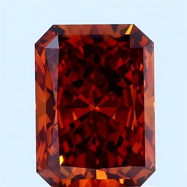 1.51ct Radiant FANCY DEEP ORANGE VVS2 Lab Created Diamond