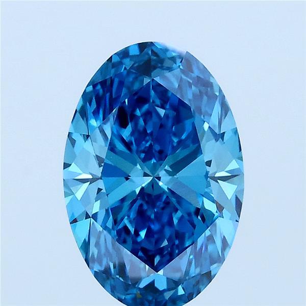 2ct Oval FANCY VIVID BLUE VVS2 Lab Created Diamond