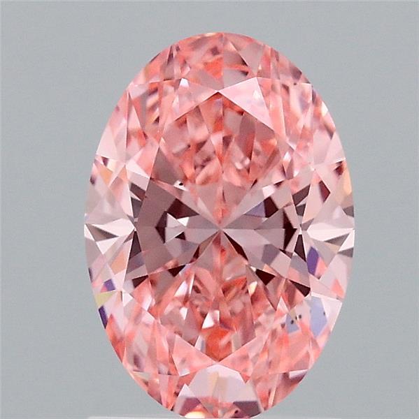 1.43ct Oval FANCY VIVID PINK VS1 Lab Created Diamond