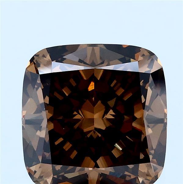 5.02ct Cushion FANCY BROWN VS2 Lab Created Diamond