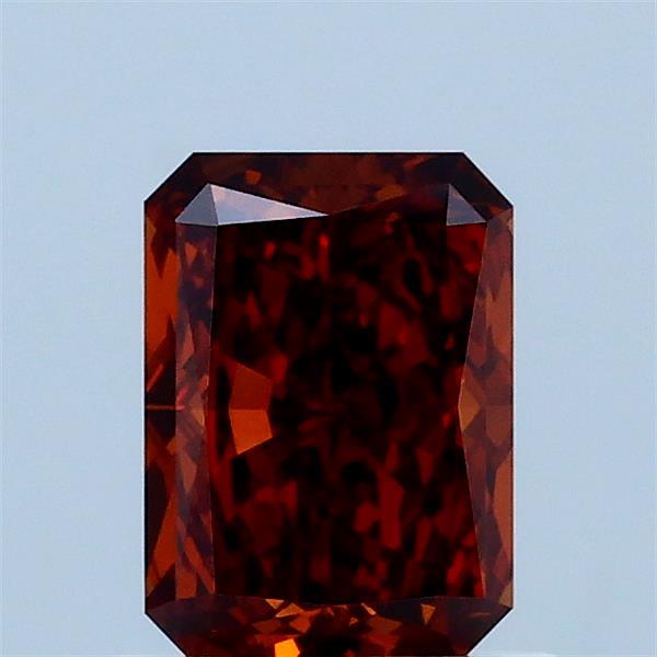 0.9ct Radiant FANCY VIVID ORANGE VVS2 Lab Created Diamond