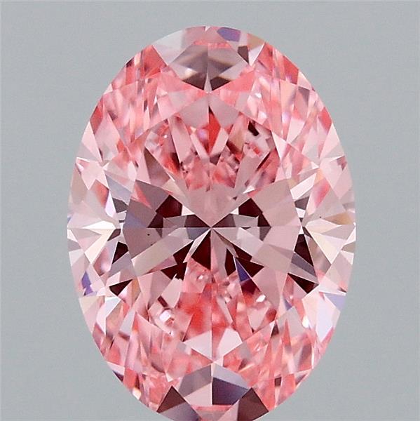 1.56ct Oval FANCY VIVID PINK VS1 Lab Created Diamond