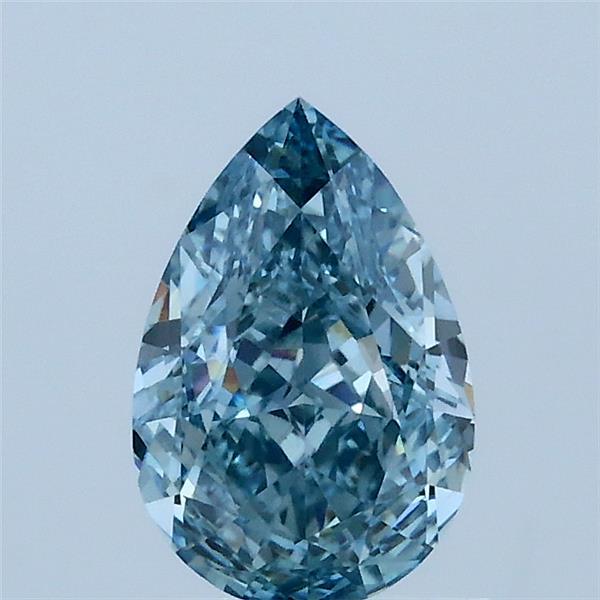 1.07ct Pear FANCY VIVID BLUE VS2 Lab Created Diamond