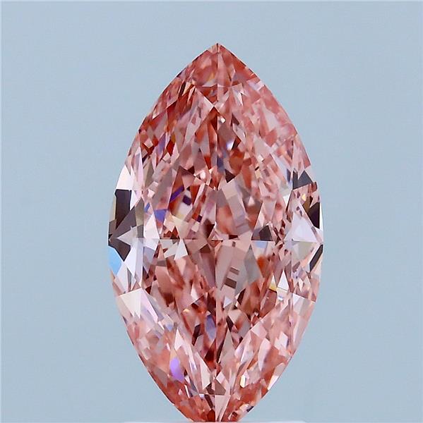 2.51ct Marquise FANCY VIVID PINK VVS2 Lab Created Diamond