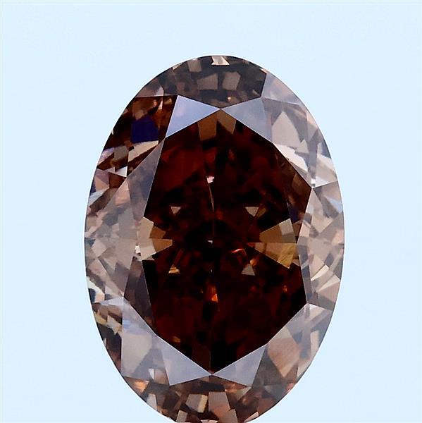 3.08ct Oval FANCY BROWN VVS2 Lab Created Diamond