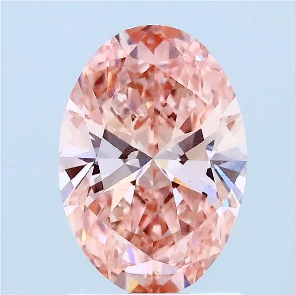 1.02ct Oval FANCY VIVID PINK VS1 Lab Created Diamond