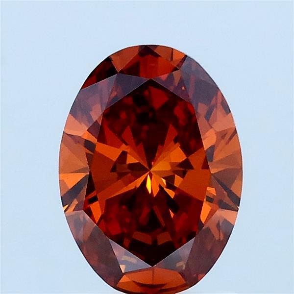 0.99ct Oval FANCY DEEP ORANGE VS1 Lab Created Diamond