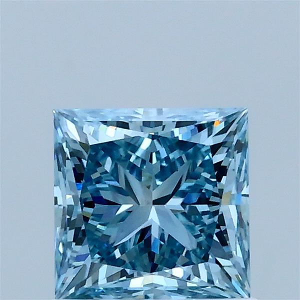 1.12ct Princess FANCY VIVID BLUE VS1 Lab Created Diamond