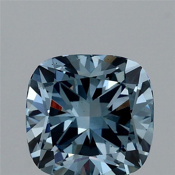 2.18ct Cushion FANCY VIVID BLUE VS2 Lab Created Diamond