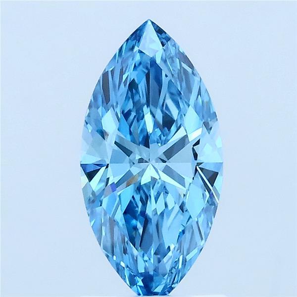 1.01ct Marquise FANCY VIVID BLUE VS1 Lab Created Diamond