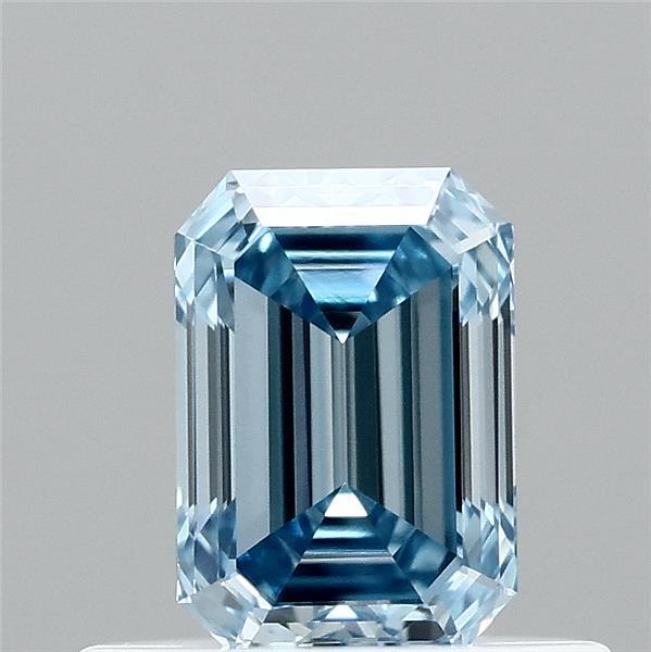 0.51ct Emerald FANCY VIVID BLUE VVS2 Lab Created Diamond