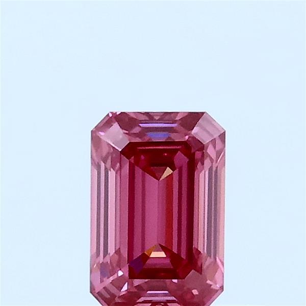 0.57ct Emerald FANCY VIVID PINK VS1 Lab Created Diamond