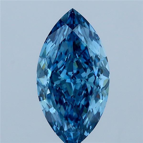 2.05ct Marquise FANCY VIVID BLUE VVS2 Lab Created Diamond