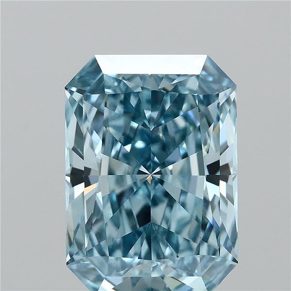 2.39ct Radiant FANCY VIVID BLUE VS1 Lab Created Diamond