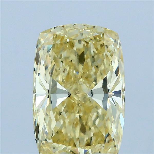 2.03ct Cushion FANCY INTENSE YELLOW VVS2 Lab Created Diamond