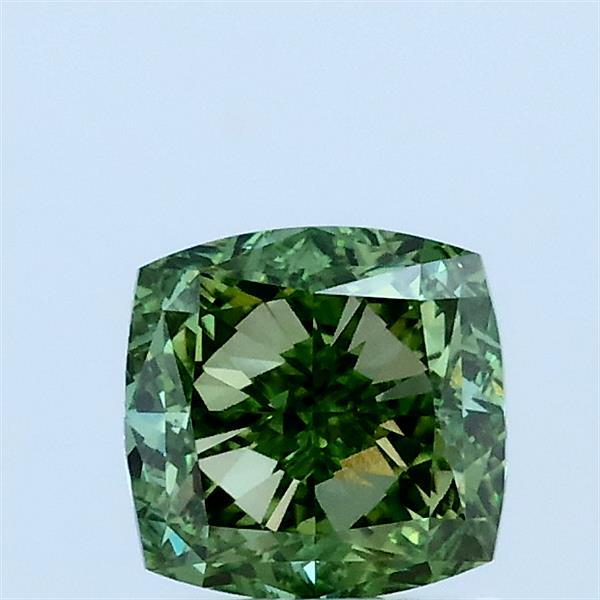 0.94ct Cushion FANCY VIVID GREEN VS1 Lab Created Diamond