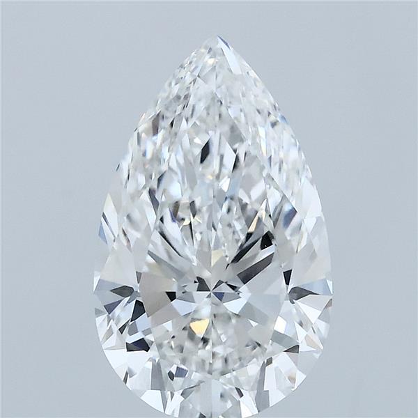 2.77ct Pear E VVS2 Lab Created Diamond