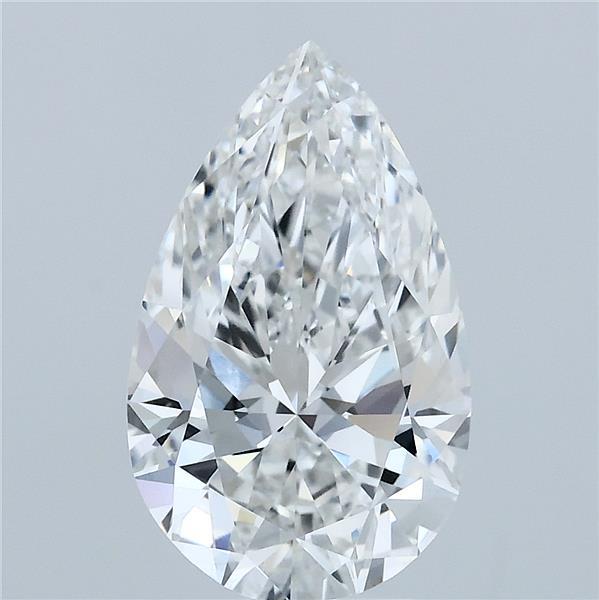 3.02ct Pear F VVS2 Lab Created Diamond