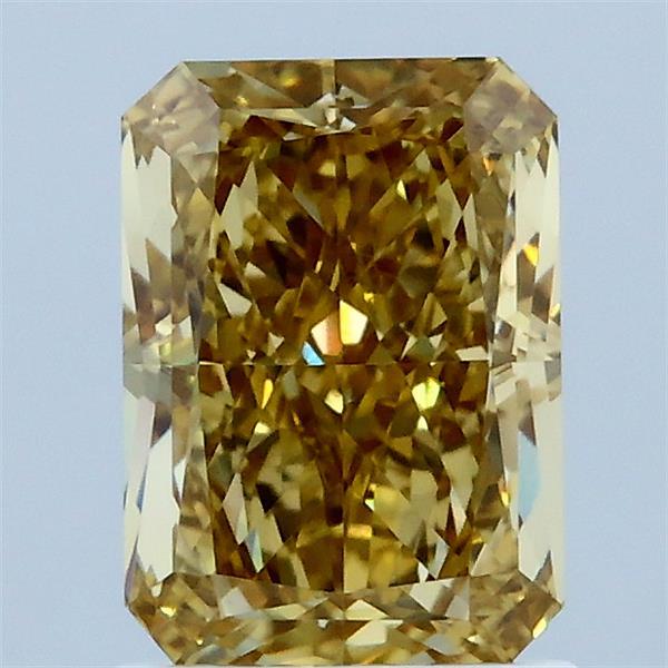 1.75ct Radiant FANCY INTENSE BROWNISH YELLOW VS1 Lab Created Diamond