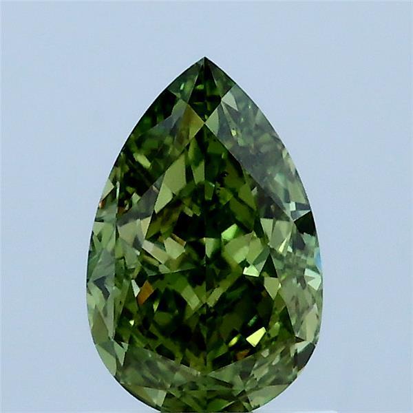 1.05ct Pear FANCY VIVID GREEN VS2 Lab Created Diamond