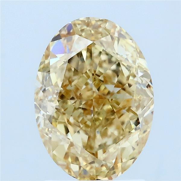 2.59ct Oval FANCY YELLOW VS1 Lab Created Diamond