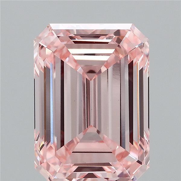 5ct Emerald FANCY INTENSE PINK VS2 Lab Created Diamond
