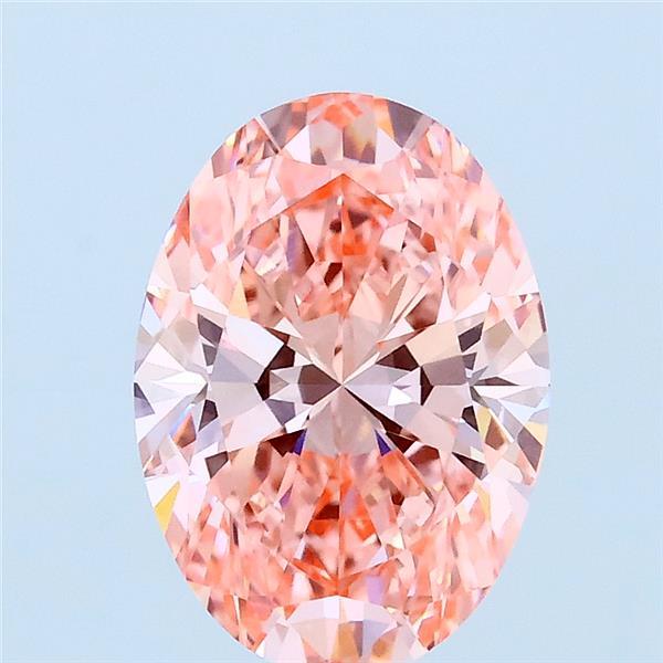 2ct Oval FANCY VIVID PINK VS1 Lab Created Diamond