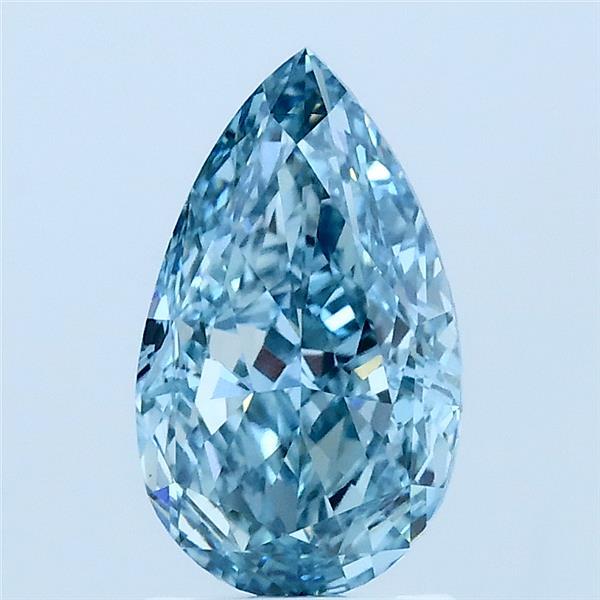 1.6ct Pear FANCY VIVID BLUE VS1 Lab Created Diamond