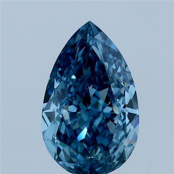 2.05ct Pear FANCY VIVID BLUE VVS2 Lab Created Diamond