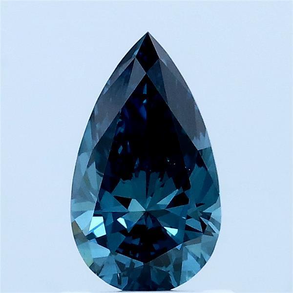 0.71ct Pear FANCY VIVID BLUE VVS2 Lab Created Diamond