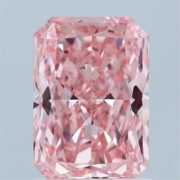 1.25ct Radiant FANCY VIVID PINK VVS2 Lab Created Diamond