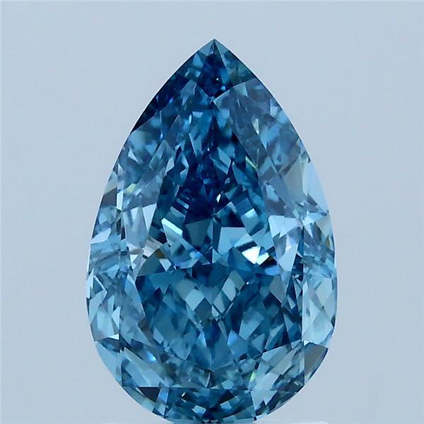 2.03ct Pear FANCY VIVID BLUE VS1 Lab Created Diamond