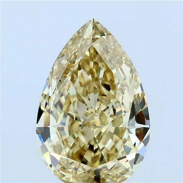 5.07ct Pear FANCY YELLOW VVS2 Lab Created Diamond