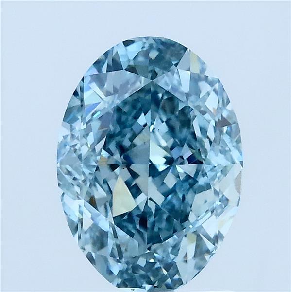 2.03ct Oval FANCY VIVID BLUE VS1 Lab Created Diamond