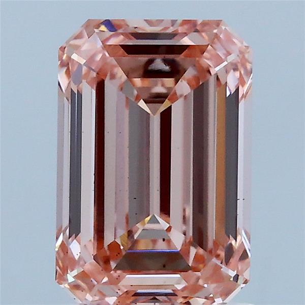 2.04ct Emerald FANCY INTENSE PINK VS2 Lab Created Diamond