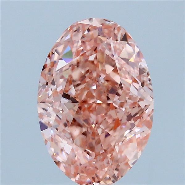 2.04ct Oval FANCY VIVID PINK VS1 Lab Created Diamond