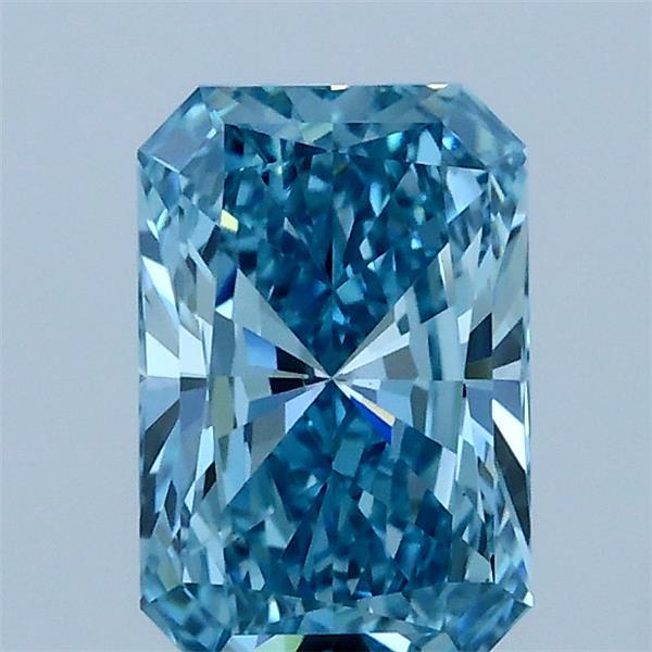 1.11ct Radiant FANCY VIVID BLUE VS1 Lab Created Diamond