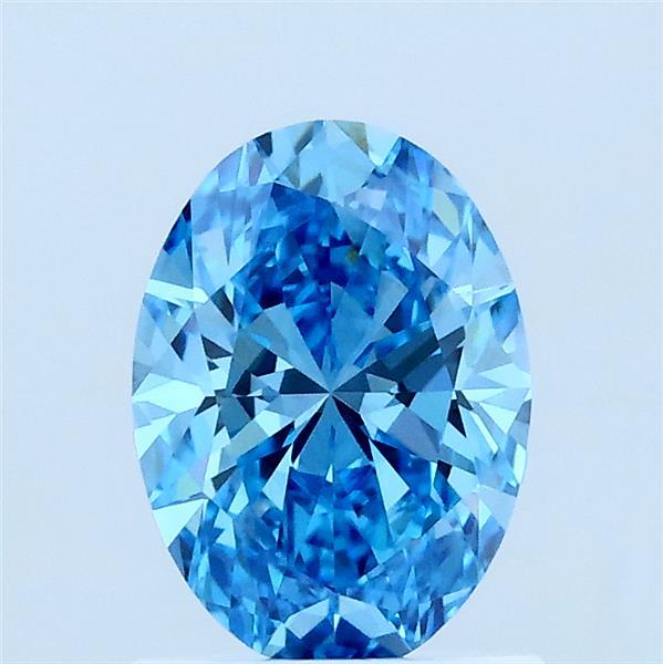 1.03ct Oval FANCY VIVID BLUE VS1 Lab Created Diamond