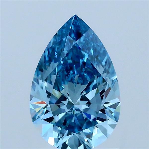 1.17ct Pear FANCY VIVID BLUE VS2 Lab Created Diamond
